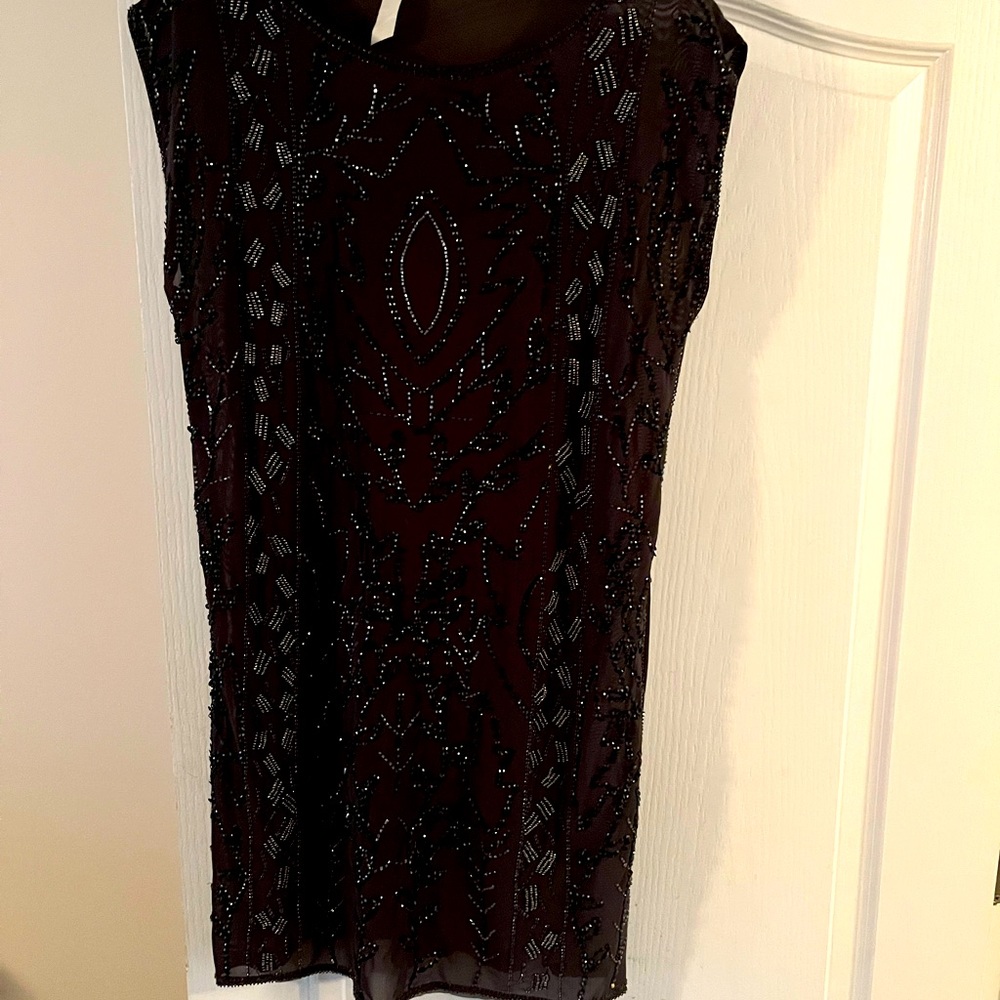 Sequin pewter dress